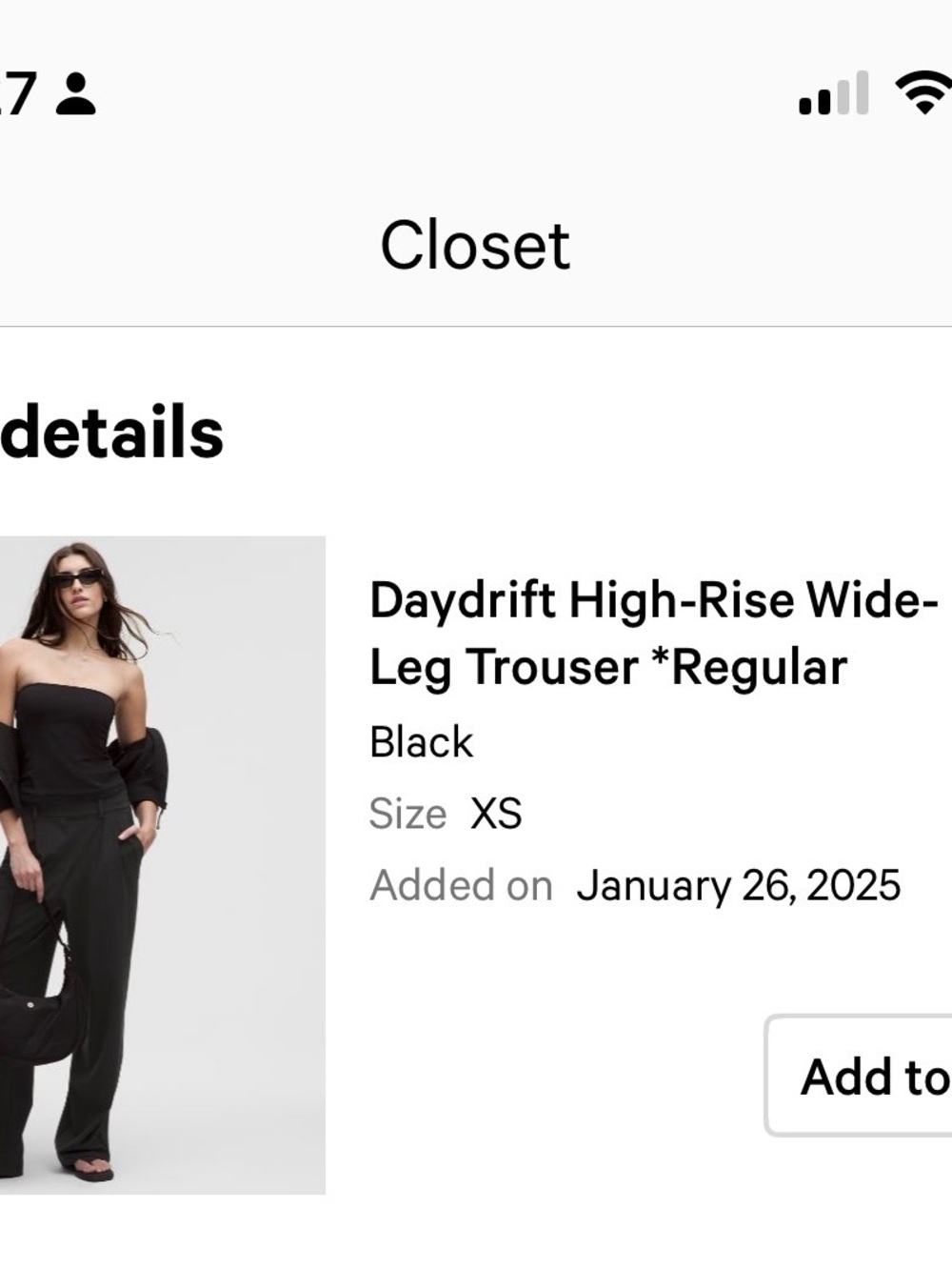 Lululemon Daydrift High-Rise Wide Leg Trouser - Picture 4 of 4